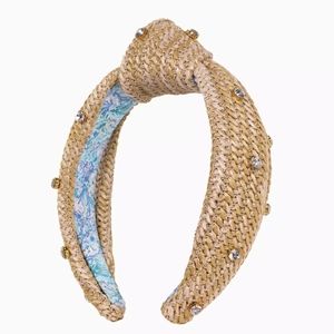 Lilly Pulitzer Headband Crystal and Rafia NWT